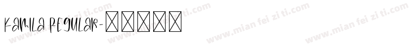 Kamila Regular字体转换